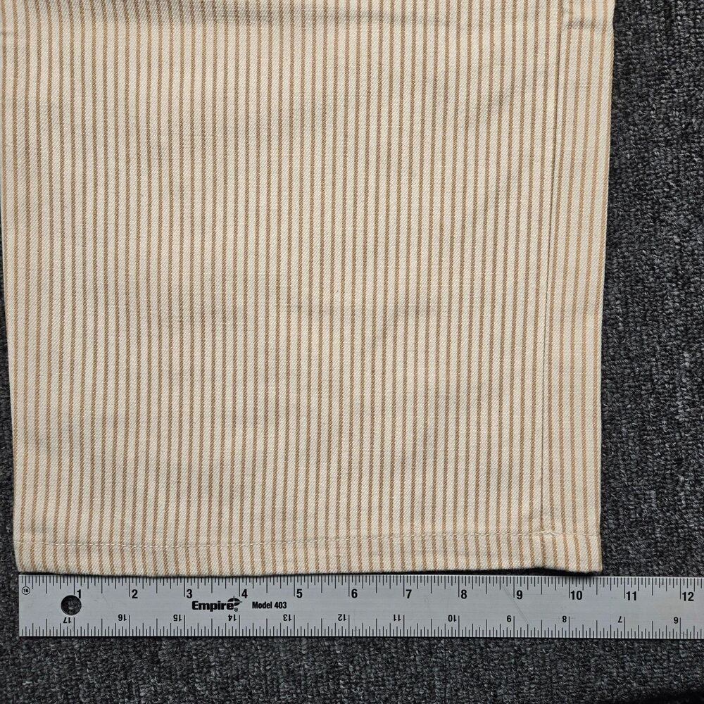 Cali 1850 Womens Pants 11 Tan Brown Striped Wide Leg High Rise Boho Juniors - Picture 8 of 16